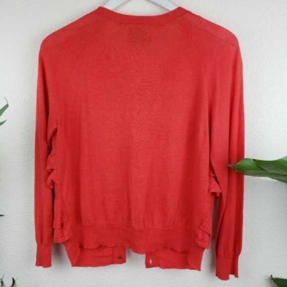 3.1 Phillip Lim Designer Y2K Ruffle Tiered Lightweight Cardigan size L - Picture 8 of 12